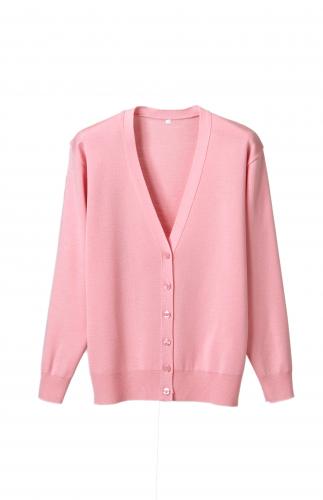 抗ピル(毛玉防止加工)長袖カーディガン　選べる16色　日本製