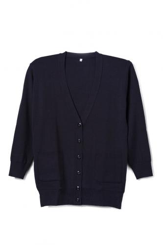 抗ピル(毛玉防止加工)貼りポケ付きロングカーディガン　選べる4色　日本製