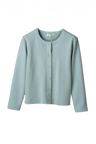 ベーシックな丸首のくるみボタンカーディガン　選べる4色