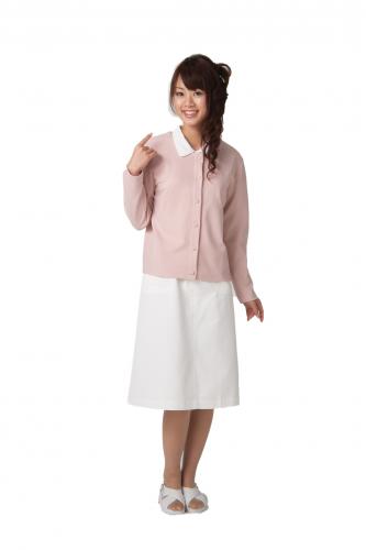 ベーシックな丸首のくるみボタンカーディガン　選べる4色