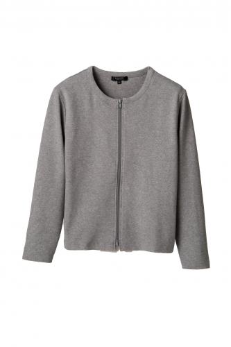 開閉ラクラクダブルジップ綿混カーディガン　選べる3色