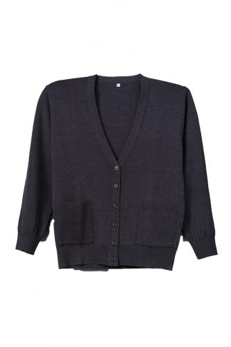 抗ピル(毛玉防止加工)貼りポケ付きカーディガン　選べる4色　日本製