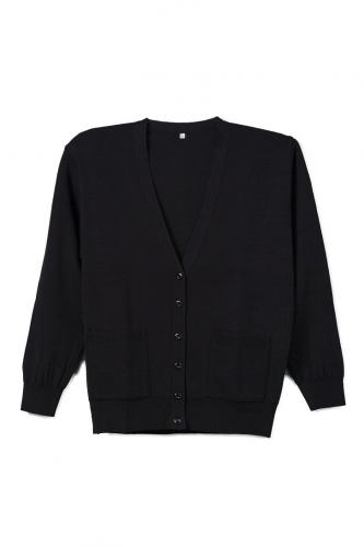 抗ピル(毛玉防止加工)貼りポケ付きカーディガン　選べる4色　日本製