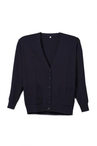 抗ピル(毛玉防止加工)貼りポケ付きカーディガン　選べる4色　日本製