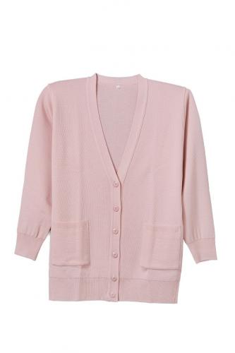 抗ピル(毛玉防止加工)貼りポケ付きロングカーディガン　選べる4色　日本製