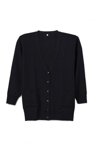 抗ピル(毛玉防止加工)貼りポケ付きロングカーディガン　選べる4色　日本製