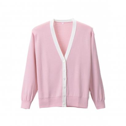 抗ピル(毛玉防止加工)配色カーディガン　選べる11色　日本製