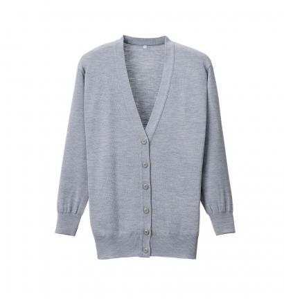 抗ピル(毛玉防止加工)長袖カーディガンロング　選べる12色　日本製