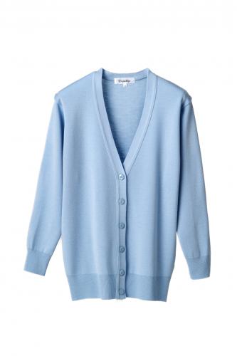 抗ピル(毛玉防止加工)長袖カーディガンロング　選べる12色　日本製