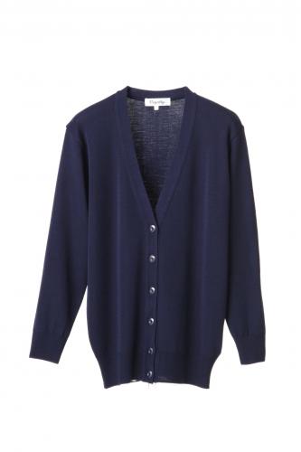 抗ピル(毛玉防止加工)長袖カーディガンロング　選べる12色　日本製