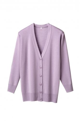 抗ピル(毛玉防止加工)長袖カーディガンロング　選べる12色　日本製