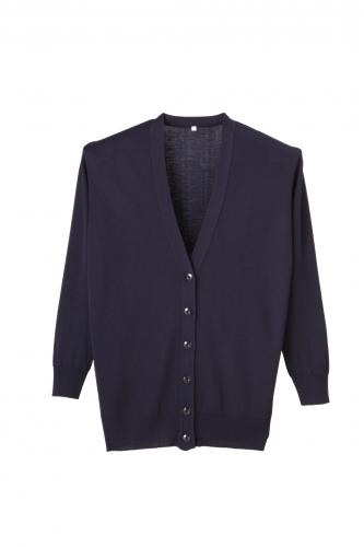 抗ピル(毛玉防止加工)長袖カーディガンロング　選べる12色　日本製