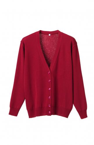 抗ピル(毛玉防止加工)長袖カーディガン　選べる16色　日本製