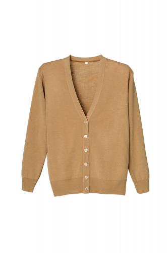 抗ピル(毛玉防止加工)長袖カーディガン　選べる16色　日本製