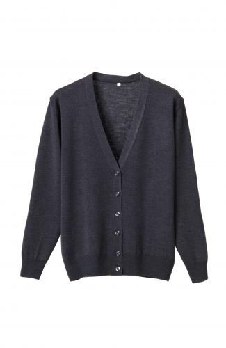 抗ピル(毛玉防止加工)長袖カーディガン　選べる16色　日本製