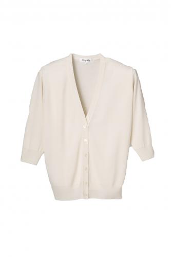 抗ピル(毛玉防止加工)七分袖カーディガン　選べる7色　日本製