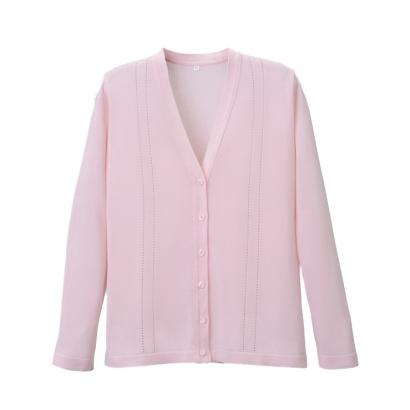 綿混透かし編サマーカーディガン　選べる5色　日本製